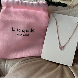 NWT Kate Spade New York Yours Truly Pave Heart Pendant Necklace